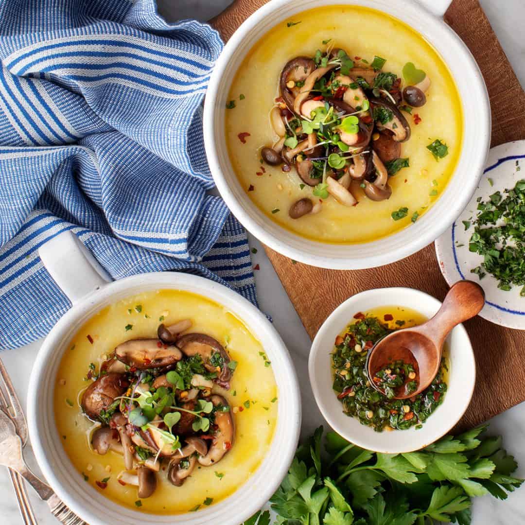 Creamy Mushroom Polenta Recipe Love and Lemons