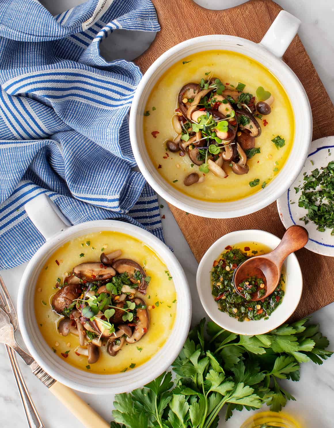 Creamy Mushroom Polenta Recipe - Love and Lemons