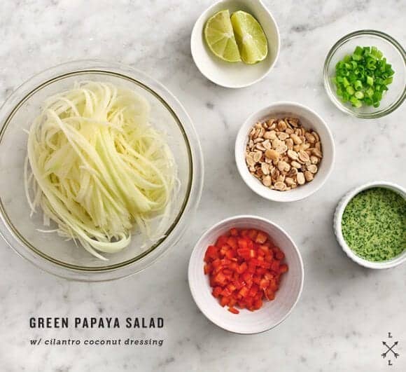 Green Papaya Salad - Cilantro and Citronella