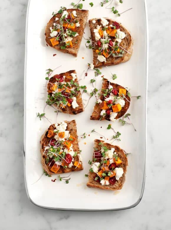 sweet potato & feta crostini / loveandlemons.com