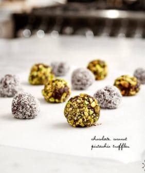Pistachio Coconut Vegan Truffles // Love and Lemons