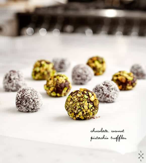 Pistachio Coconut Vegan Truffles