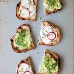 edamame hummus & yogurt radish crostini // loveandlemons.com