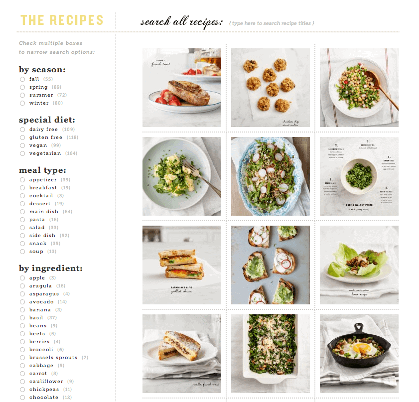recipe browser / loveandlemons.com