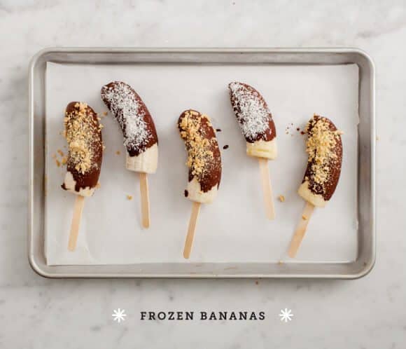 Frozen chocolate bananas / loveandlemons.com