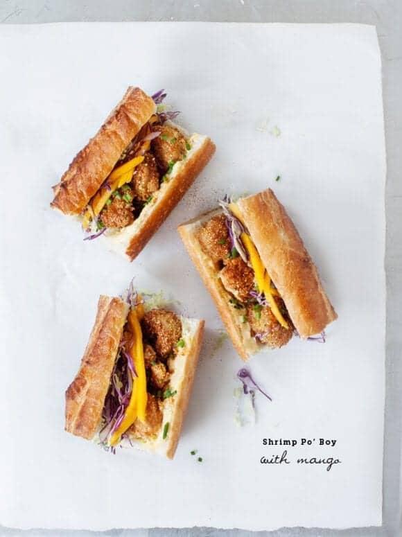 shrimp po' boy with spicy mango / loveandlemons.com