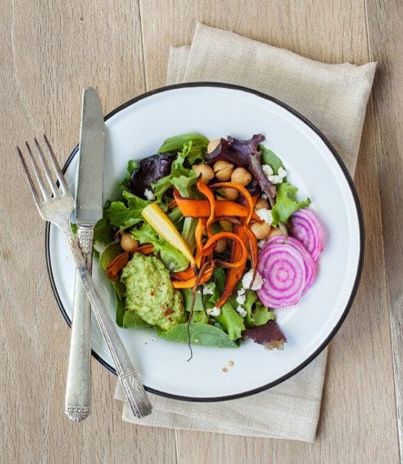 spring salad with arugula hummus / loveandlemons.com