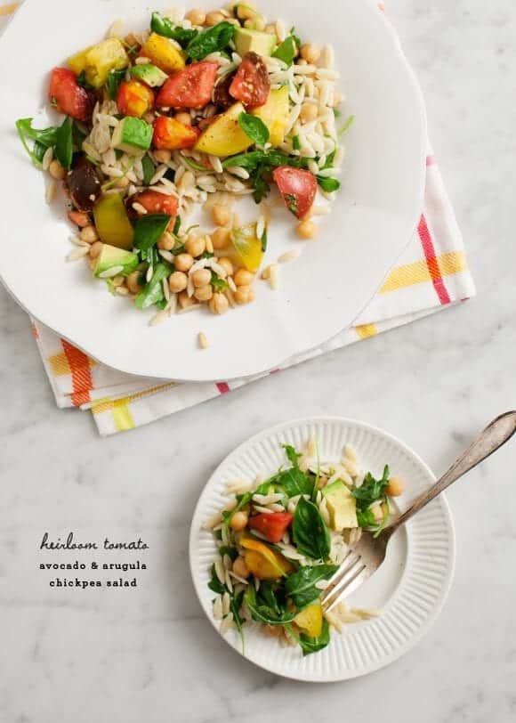 heirloom tomato & avocado chickpea salad / loveandlemons.com