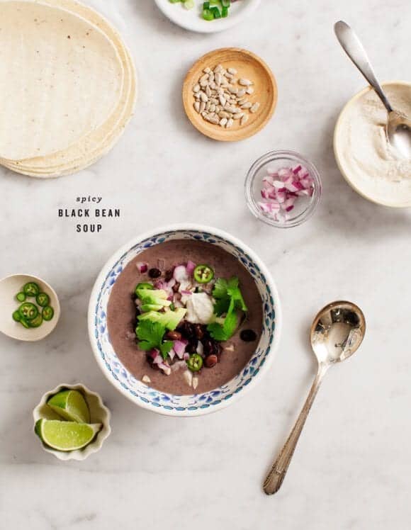 Spicy black bean soup recipe