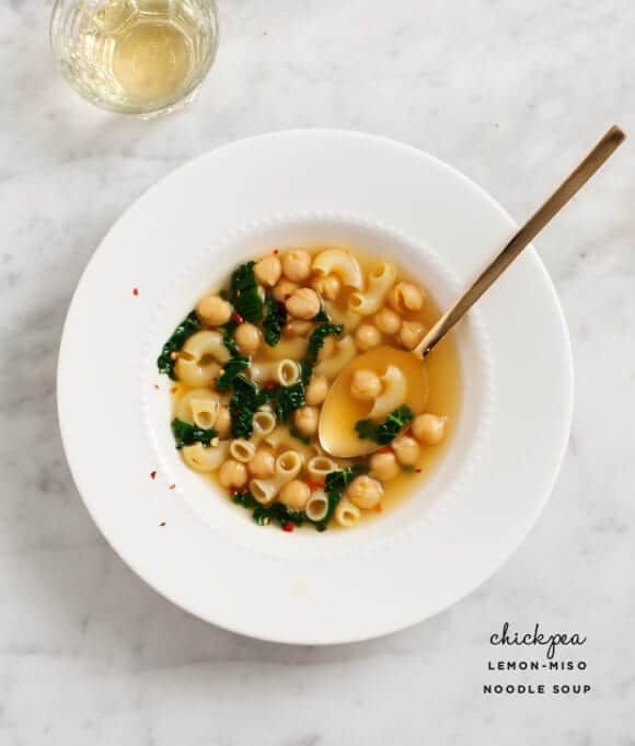 Chickpea lemon-miso noodle soup / loveandlemons.com