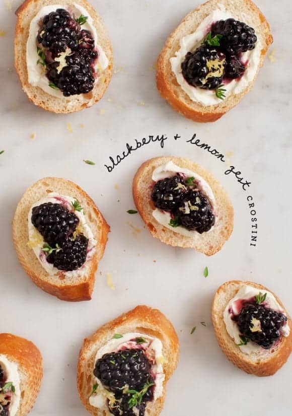 Blackberry And Lemon Zest Crostini Recipe Love And Lemons 