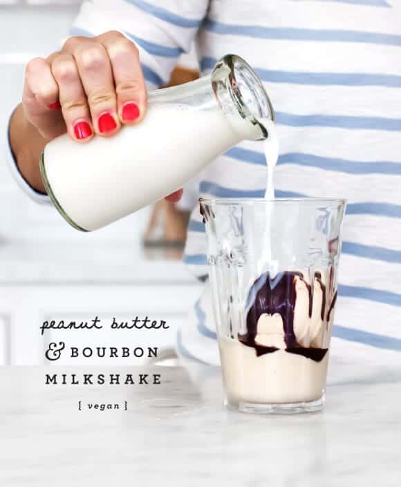 vegan peanut butter bourbon milkshake / loveandlemons.com