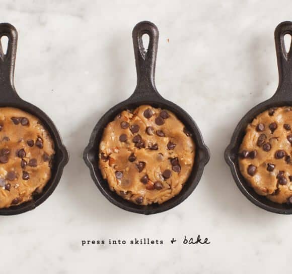 Mini Cast Iron Skillet Cookies (with Premade Dough!) - Pumpkin 'N