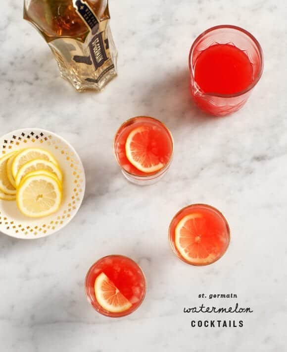 Watermelon St. Germain Cocktails / @loveandlemons