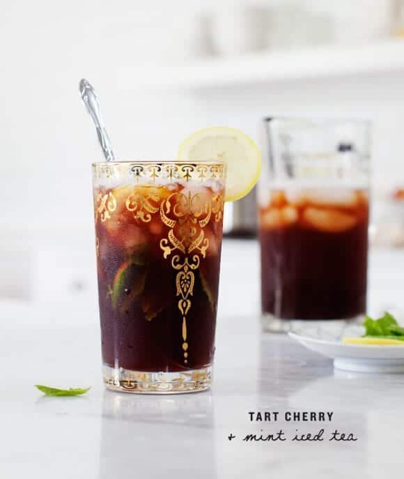 Tart Cherry & Mint Iced Tea / @loveandlemons