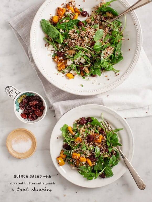 Butternut Squash and Tart Cherry Quinoa Salad / @loveandlemons