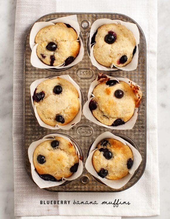 Gluten Free Blueberry Banana Muffins / @loveandlemons