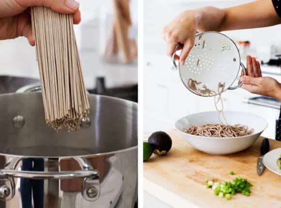 Soba Noodles with Shishitos and Avocado soba noodles with shishitos and avocado / @loveandlemons