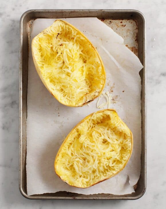 Spaghetti Squash w/ Chickpeas & Kale Recipe - Love and Lemons