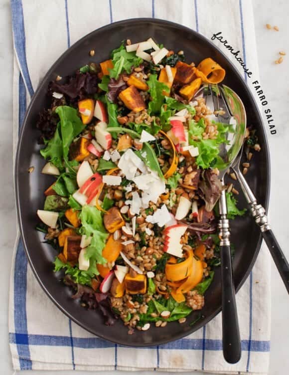 Healthy fall recipes - Farmhouse Farro Salad