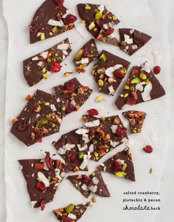 Cranberry & Pistachio Chocolate Bark Recipe - Love and Lemons