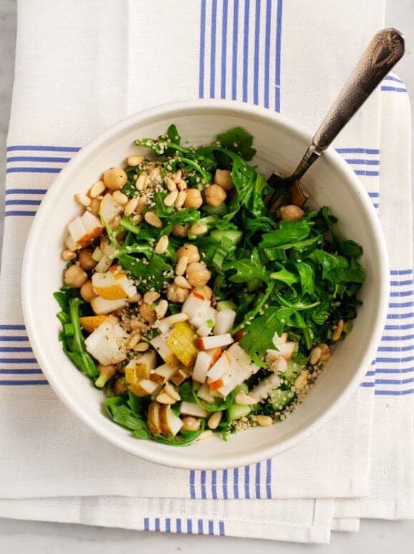 Pear Arugula Chickpea Salad Recipe Love And Lemons