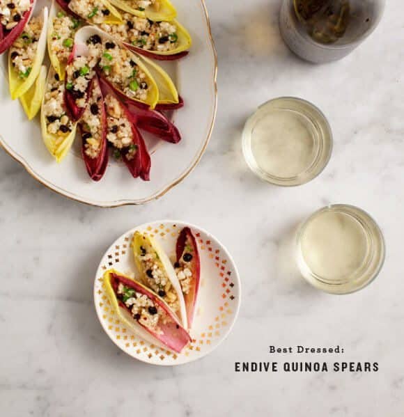 Oscar Party Appetizers and Wine Pairings Endive Spears w/ Quinoa Salad / loveandlemons.com
