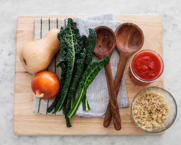 Butternut Squash, Kale & Quinoa Soup recipe ingredients