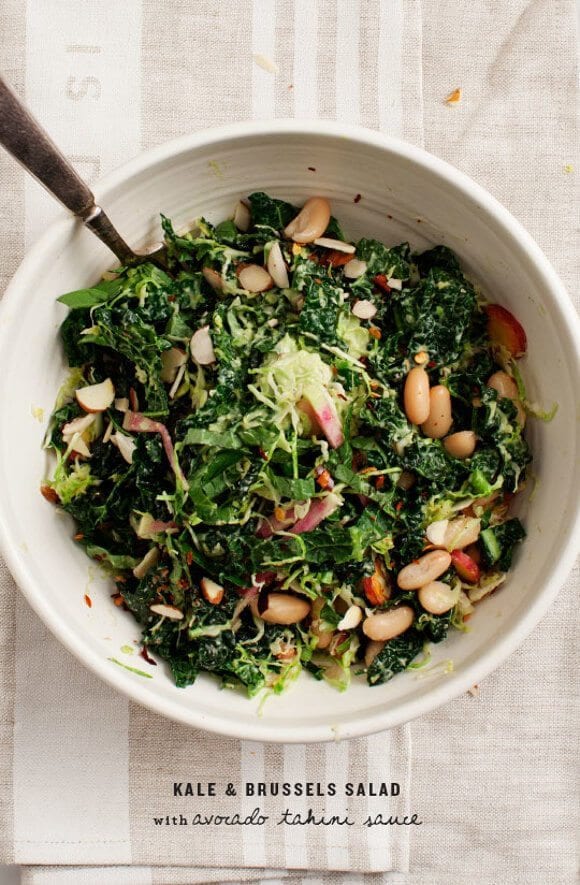 Kale Salad with Avocado Tahini Sauce