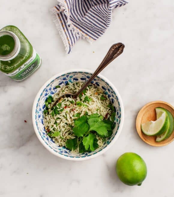 3 Healthy Green Juice Recipes Green Rice with Lime / loveandlemons.com