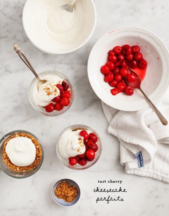 Tart Cherry Cheesecake Parfaits Tart Cherry Cheesecake Parfaits / loveandlemons.com