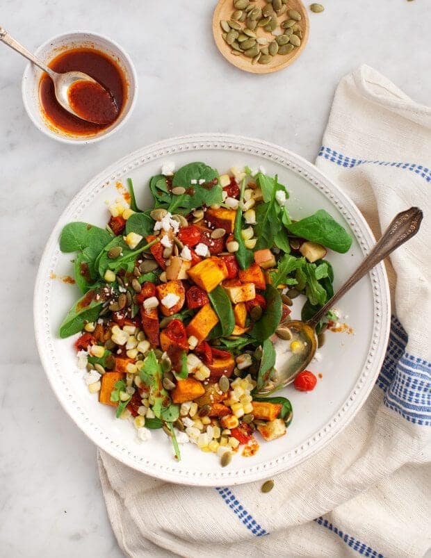 Roasted Chipotle Apple Sweet Potato Salad