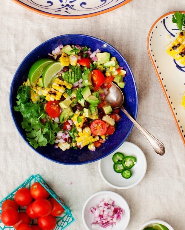 Healthy Vegetarian Grilling Recipes Avocado, Grilled Corn & Black Bean Salsa / loveandlemons.com
