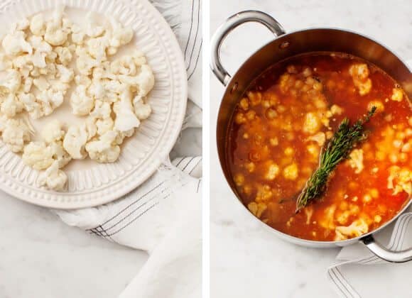 Chickpea and Cauliflower Tomato Stew Chickpea & Cauliflower Minestrone, vegan & gluten free