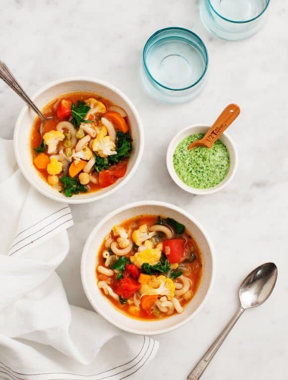 Chickpea and Cauliflower Tomato Stew Chickpea & Cauliflower Minestrone, vegan & gluten free