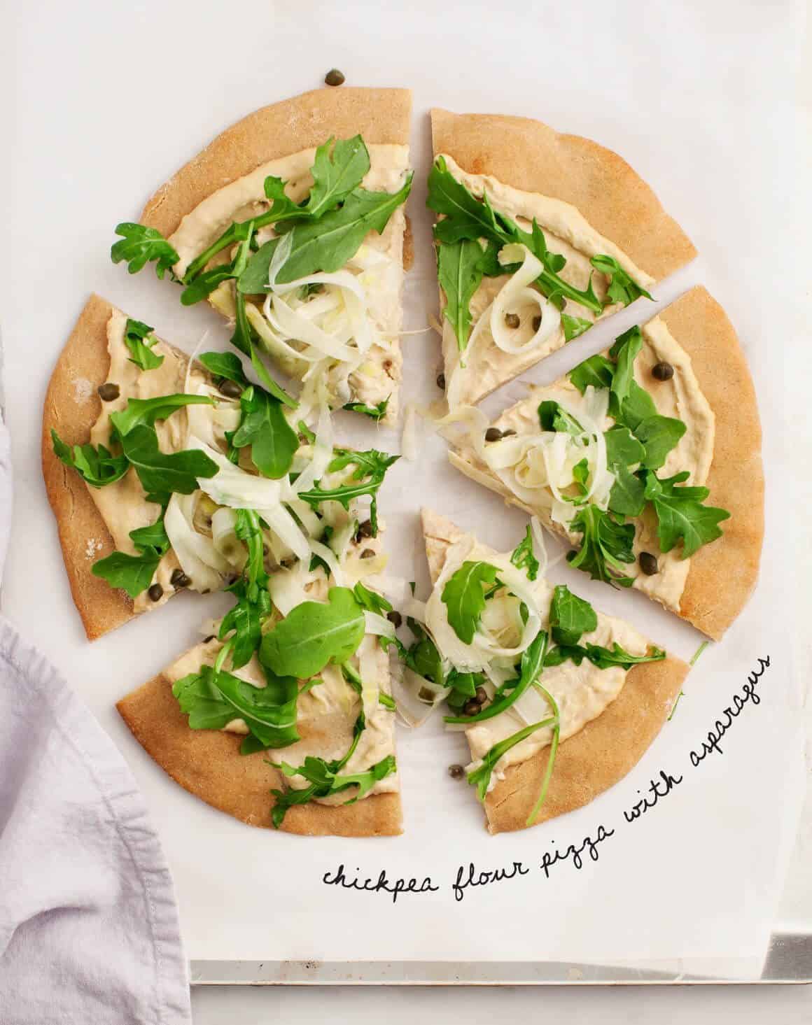 Chickpea Flour Pizza with Asparagus Chickpea Flour Pizza with Asparagus