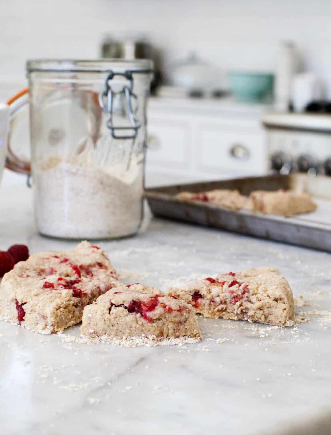 Vegan Scones with Raspberries How to make vegan scones