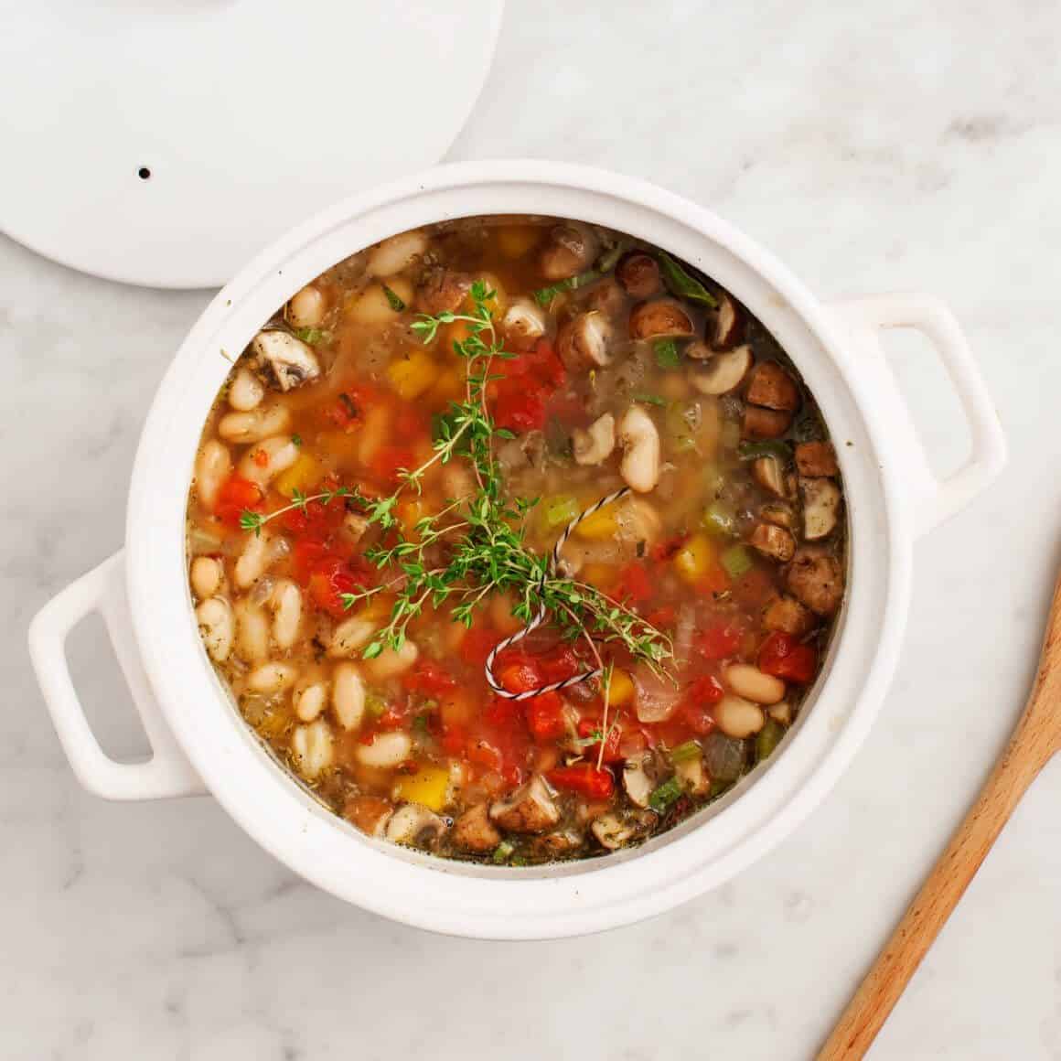 White Bean Tomato Mushroom Soup White Bean Tomato Mushroom Soup