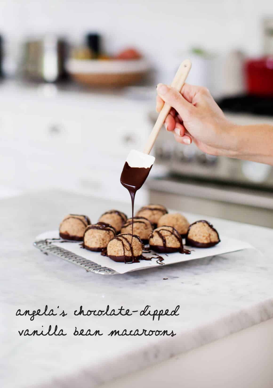 Chocolate-Dipped Coconut Macaroons