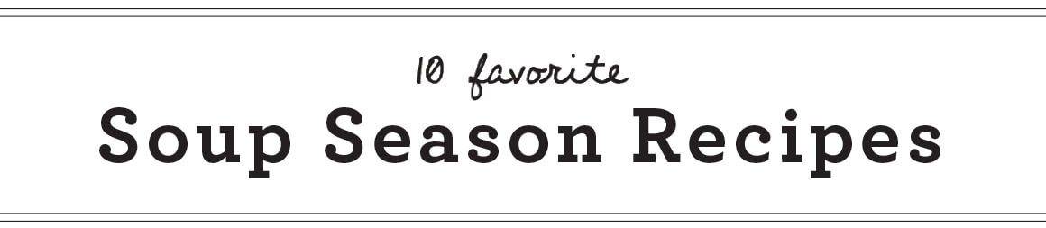 Every Season Is Soup Season cookbook with various soup recipes