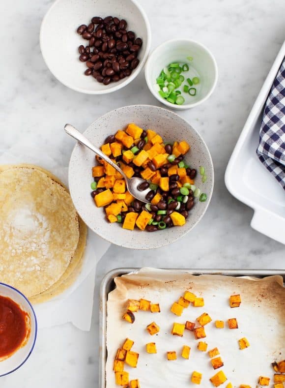 Butternut Squash & Black Bean Enchiladas Recipe Love and Lemons