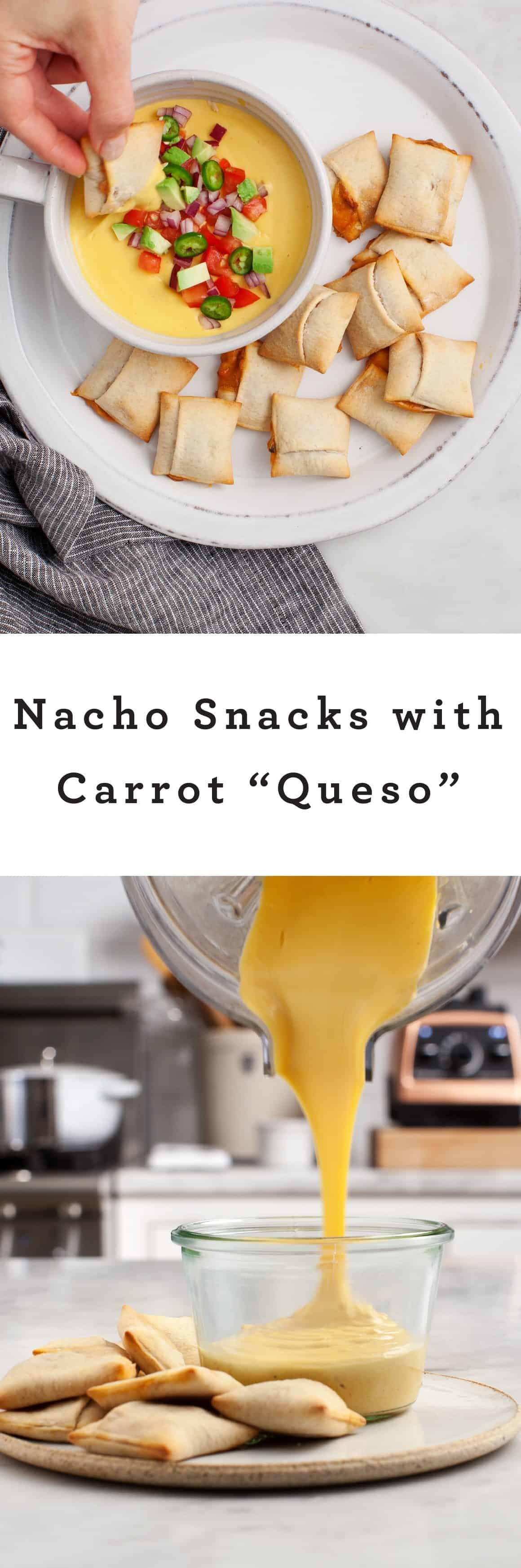 Nacho Snacks with Carrot "Queso" Nacho Snacks with Carrot "Queso"