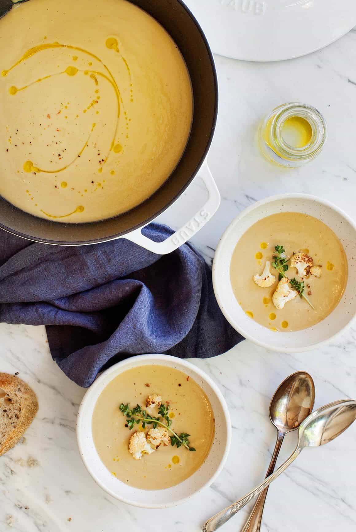 Creamy Roasted Cauliflower Soup