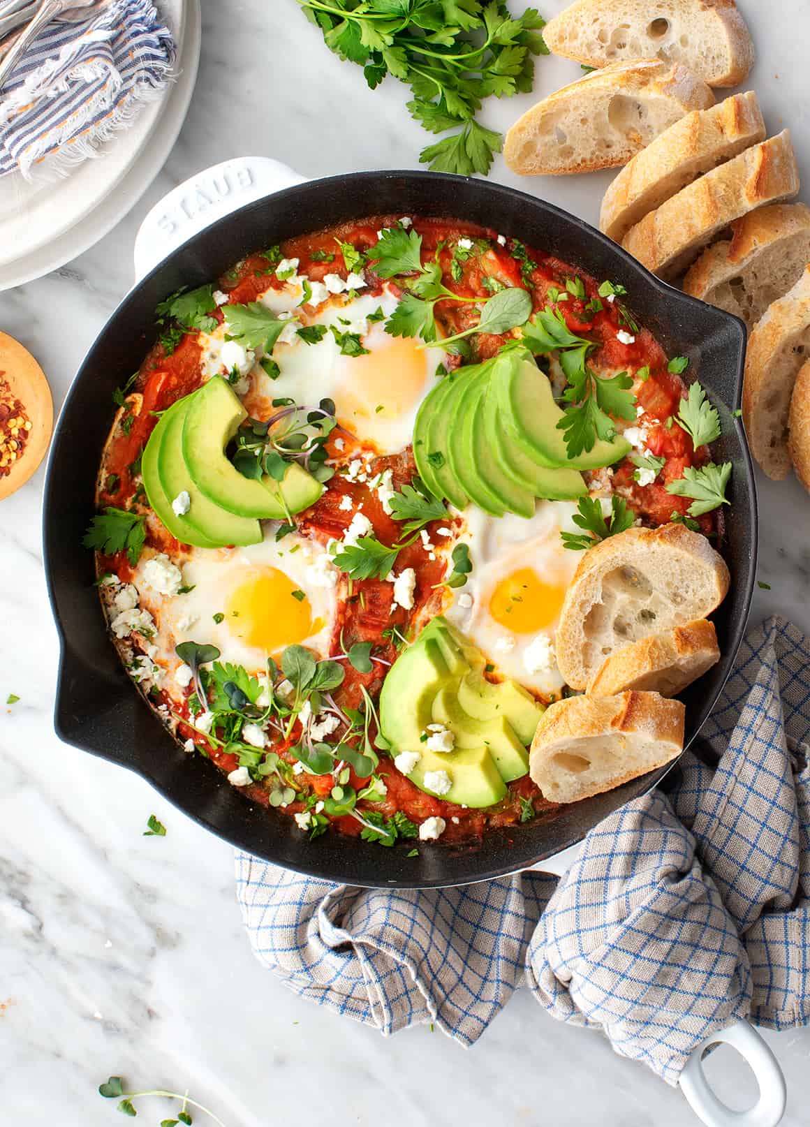 Crunchy Skillet Eggs With Herbs Recipe