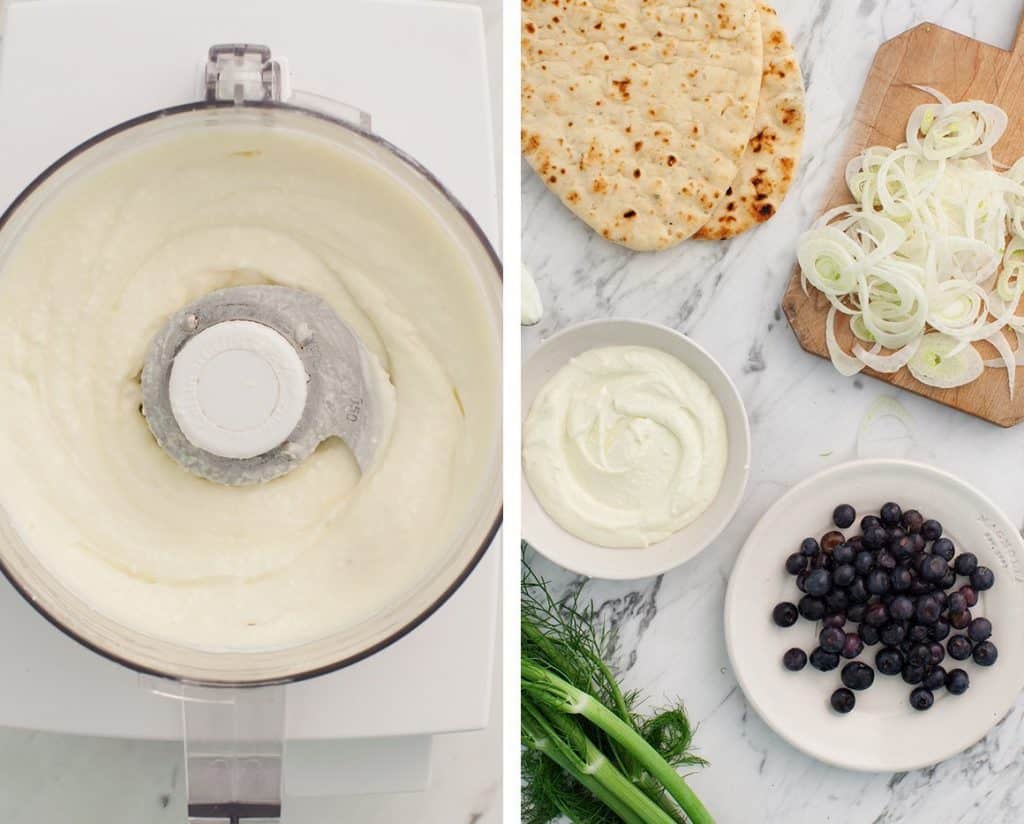 Blueberry Fennel Flatbread w/ Whipped Feta Recipe Love and Lemons