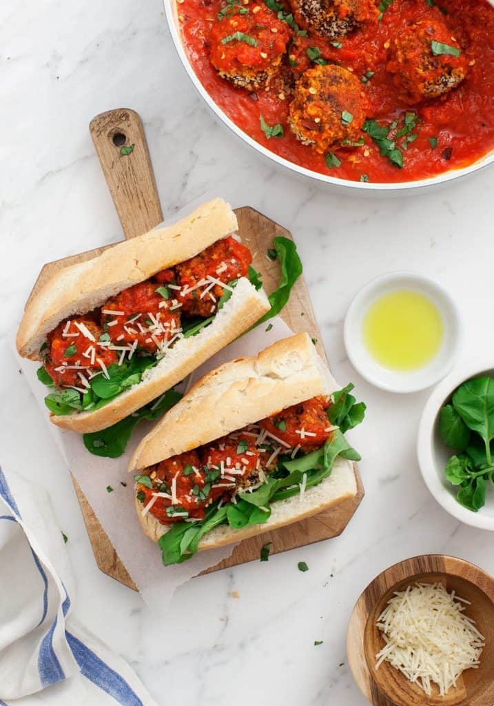 Vegetarian Mushroom Meatball Subs Recipe Love and Lemons