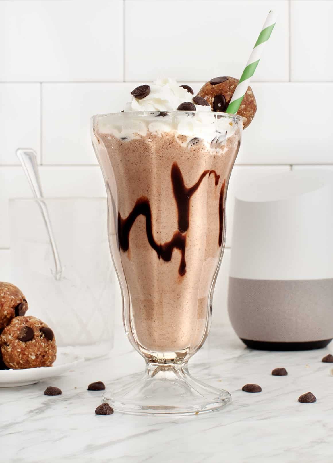 Vegan Peanut Butter Cup Milkshake- Veggies Don't Bite