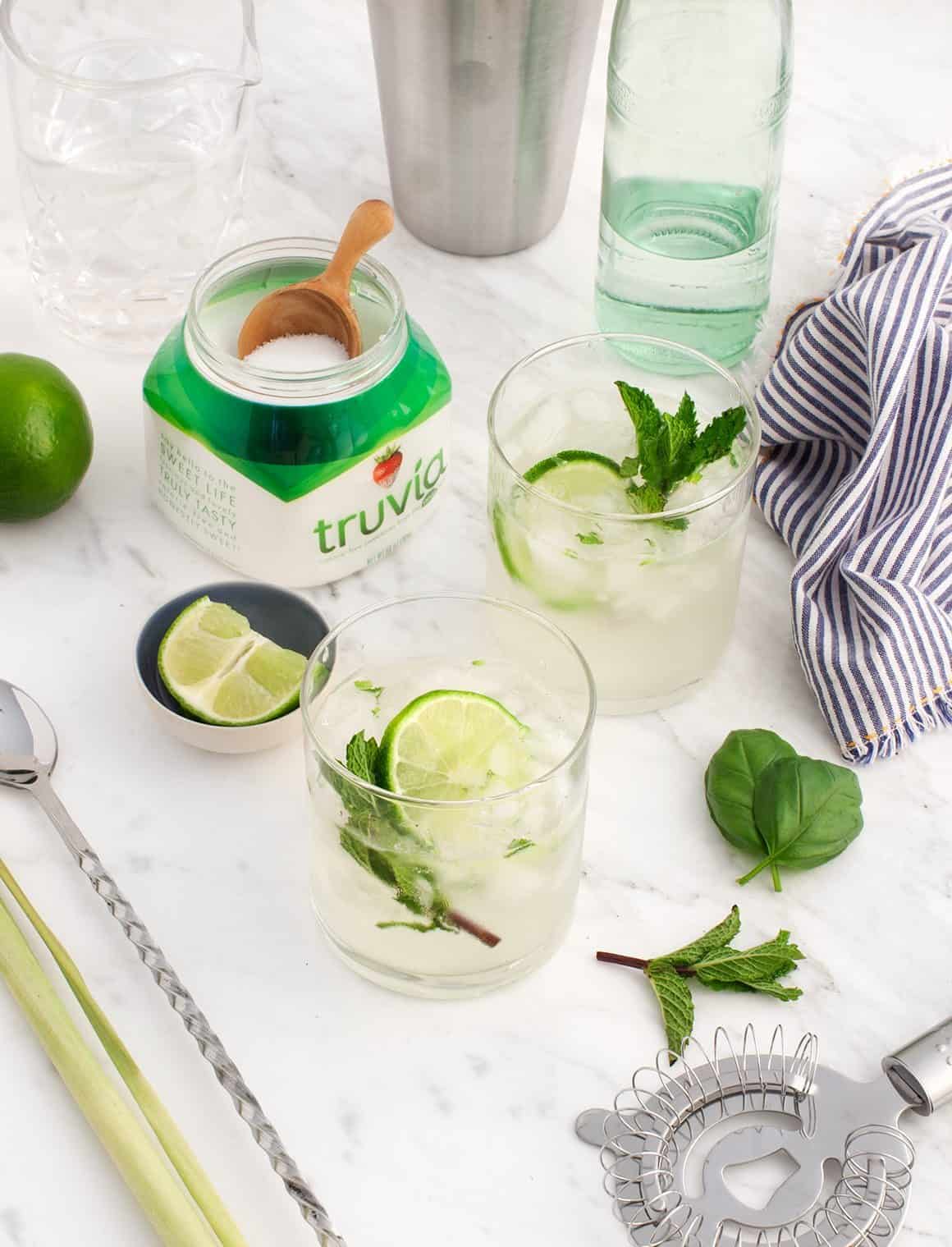 Skinny Lemongrass Mojitos Skinny Lemongrass Mojitos