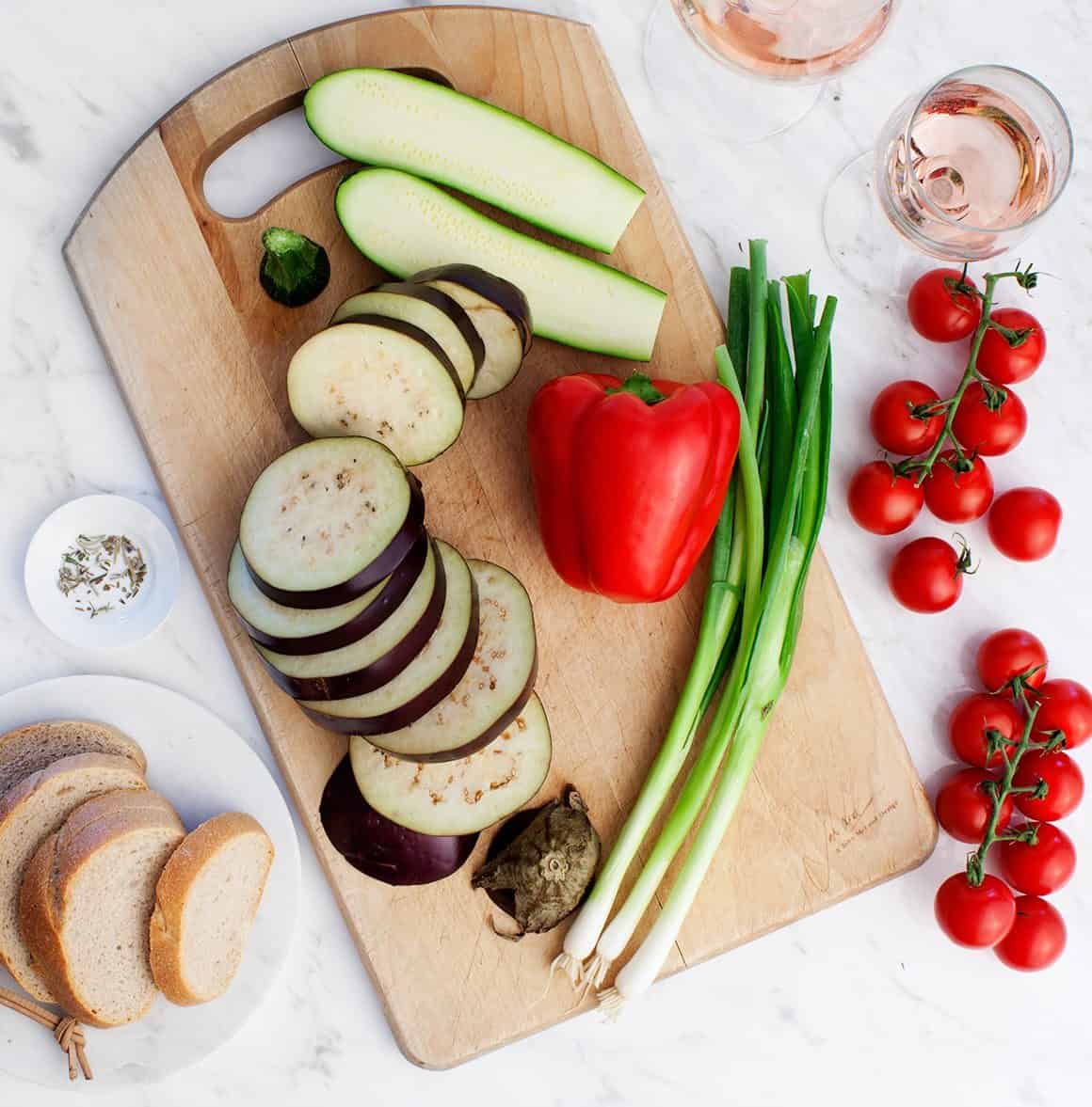 Grilled Ratatouille Tartines Grilled Ratatouille Tartines