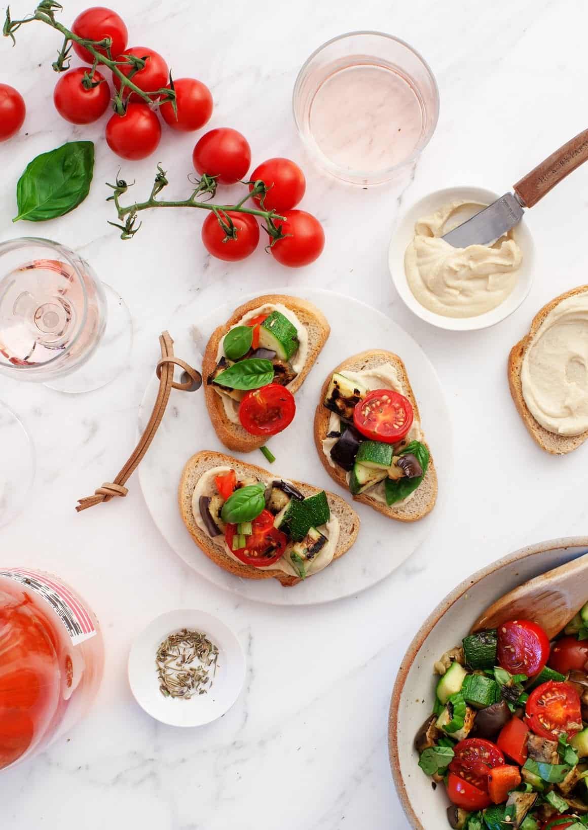 Fresh tomato crostini